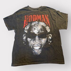 Dennis Rodman Rodzilla Graphic T Shirt Mens Large Acid Wash Streetwear Tee